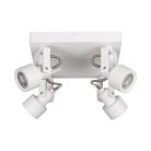 Kanlux 4xGU10, IP20, Ø220mm, fehér, acél házas fali-mennyezeti lámpatest, SONDA II