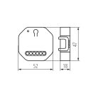 Kanlux SMART, Wi-Fi süllyesztett redőnyvezérlő relé 500W-ig, S SWITCH SHUTTER - hosszú élettartamú okos redőnykapcsoló 2 év garanciával