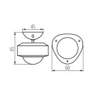 Kanlux, Wi-Fi-s okos PIR mozgásérzékelő (8 m hatótáv, 120° látószög, elemes/USB-s működés), S SENSOR PIR INT 10M - 2 év garancia, okosotthon-kompatibilis
