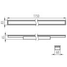 Kanlux 32W, 4050 lm, 4000K, fehér, alumínium házas, természetes fehér LED linerális lámpatest, AL-MM-PT - 50 000 h élettartam