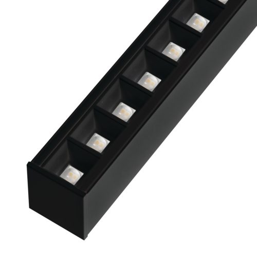 Kanlux 47W, 5300 lm, 3000K, fekete, alumínium házas, meleg fehér LED linerális lámpatest, ALD-MH-NT - 50 000 h élettartam