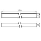 Kanlux 33W, 3750 lm, 3000K, fehér, alumínium házas, meleg fehér LED linerális lámpatest, ALD-LL-NT - 50 000 h élettartam