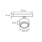 Kanlux 18W, 1440 lm, 4000K, RA90, Ø80 mm, fekete, alumínium házas, természetes fehér 360°-ban állítható sínre szerelhető lámpatest, BTLW LED