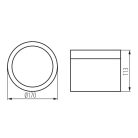 Kanlux süllyesztett lámpatest, 20W, 2200 lm, Ø170 mm, 90°, 4000K, IP54, kerek, fekete, TIBERI PRO NT