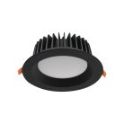 Kanlux süllyesztett lámpatest, 20W, 1900 lm, Ø140 mm, 90°, 4000K, IP44/20, kerek, fekete, TIBERI PRO