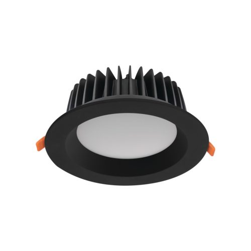 Kanlux süllyesztett lámpatest, 20W, 1900 lm, Ø140 mm, 90°, 4000K, IP44/20, kerek, fekete, TIBERI PRO