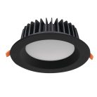 Kanlux süllyesztett lámpatest, 40W, 3800 lm, Ø230 mm, 90°, 4000K, IP44/20, kerek, fekete, TIBERI PRO