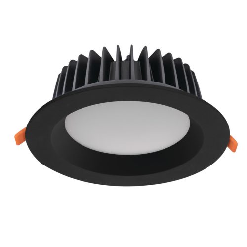 Kanlux süllyesztett lámpatest, 40W, 3800 lm, Ø230 mm, 90°, 4000K, IP44/20, kerek, fekete, TIBERI PRO