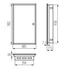 Kanlux KP-DB-I-MF-618, fém kapcsolószekrény, fehér, 6x18 modul - DIN sínnel, süllyesztett fali szereléshez, IP30 védelemmel