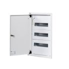 Kanlux KP-DB-I-MF-312, fém kapcsolószekrény, fehér, 3x12 modul, 581x375x115 mm - DIN sínnel, süllyesztett fali szereléshez, IP30 védelemmel