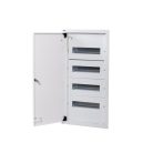 Kanlux KP-DB-I-MF-412, fém kapcsolószekrény, fehér, 4x12 modul, 715x375x115 mm - DIN sínnel, süllyesztett fali szereléshez, IP30 védelemmel