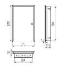 Kanlux KP-DB-I-MF-512, fém kapcsolószekrény, fehér, 5x12 modul, 849x375x115 mm - DIN sínnel, süllyesztett fali szereléshez, IP30 védelemmel
