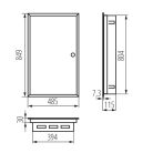 Kanlux KP-DB-I-MF-518, fém kapcsolószekrény, fehér, 5x18 modul, DIN sínnel, süllyesztett fali szereléshez, IP30 védelemmel