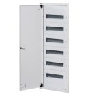Kanlux KP-DB-I-MF-612, fém kapcsolószekrény, fehér, 6x12 modul, 982x375x115 mm - DIN sínnel, süllyesztett fali szereléshez, IP30 védelemmel