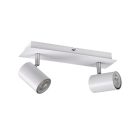 Kanlux 2xGU10, IP20, Ø53mm, fehér, alumínium házas fali-mennyezeti lámpatest, EVALO