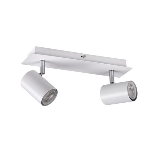 Kanlux 2xGU10, IP20, Ø53mm, fehér, alumínium házas fali-mennyezeti lámpatest, EVALO