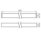 Kanlux 33W, 4550 lm, 4000K, fehér, alumínium házas, természetes fehér LED lineáris lámpatest, AL-NT SE - 50 000 h élettartam, mozgásérzékelővel