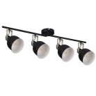 Kanlux 4xE14, IP20, Ø110mm, fekete/ezüst, alumínium házas fali-mennyezeti lámpatest, DERATO