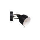 Kanlux E14, IP20, Ø110mm, fekete/ezüst, alumínium házas fali-mennyezeti lámpatest, DERATO