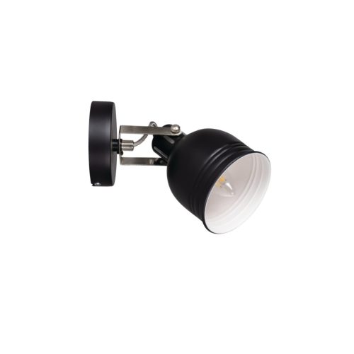 Kanlux E14, IP20, Ø110mm, fekete/ezüst, alumínium házas fali-mennyezeti lámpatest, DERATO