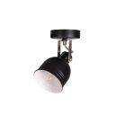 Kanlux E14, IP20, Ø110mm, fekete/ezüst, alumínium házas fali-mennyezeti lámpatest, DERATO