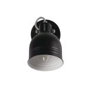 Kanlux E14, IP20, Ø110mm, fekete/ezüst, alumínium házas fali-mennyezeti lámpatest, DERATO