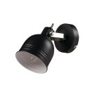 Kanlux E14, IP20, Ø110mm, fekete/ezüst, alumínium házas fali-mennyezeti lámpatest, DERATO