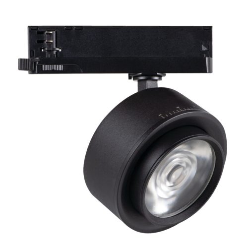 Kanlux 28W, 2800 lm, 4000K, RA90, Ø110 mm, fekete, alumínium házas, természetes fehér 360°-ban állítható sínre szerelhető lámpatest, BTL LED
