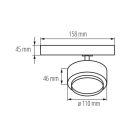 Kanlux 28W, 2800 lm, 4000K, RA90, Ø110 mm, fekete, alumínium házas, természetes fehér 360°-ban állítható sínre szerelhető lámpatest, BTL LED