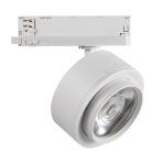 Kanlux 38W, 4000 lm, 3000K, RA90, Ø135 mm, fehér, alumínium házas, meleg fehér 360°-ban állítható sínre szerelhető lámpatest, BTL LED