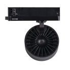 Kanlux 38W, 3800 lm, 3000K, RA90, Ø135 mm, fekete, alumínium házas, meleg fehér 360°-ban állítható sínre szerelhető lámpatest, BTL LED