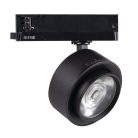 Kanlux 18W, 1750 lm, 3000K, RA90, Ø80 mm, fekete, alumínium házas, meleg fehér 360°-ban állítható sínre szerelhető lámpatest, BTL LED