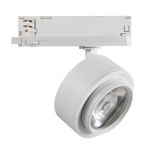 Kanlux 18W, 1800 lm, 4000K, RA90, Ø80 mm, fehér, alumínium házas, természetes fehér 360°-ban állítható sínre szerelhető lámpatest, BTL LED