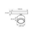 Kanlux 18W, 1800 lm, 4000K, RA90, Ø80 mm, fehér, alumínium házas, természetes fehér 360°-ban állítható sínre szerelhető lámpatest, BTL LED