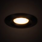 Kanlux Ø97 mm, GU10, IP20, fekete színű, alumínium házas, kerek spot lámpa keret, LIGLO DSO