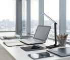 Kanlux 7,3W, 570 lm, 6500K, 670 mm, fekete, műanyag házas, állítható színhőmérsékletű LED asztali lámpa, PREDA LED - dimmelhető, USB-A porttal