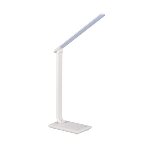 Kanlux 7,3W, 620 lm, 6500K, 670 mm, fehér, műanyag házas, állítható színhőmérsékletű LED asztali lámpa, PREDA LED - dimmelhető, USB-A porttal