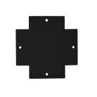 Kanlux TEAR N RC-CON-X B, vezetősín tartozék, fekete, acél, 100x100 mm - X-alakú csatlakozó beltéri használatra