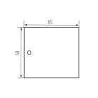 Kanlux TEAR N RC-PCON B tápcsatakozó fedél, fekete, acél, 65x58 mm, – vezetősín rendszer tápcsatlakozó fedél
