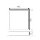 Kanlux 40W, 4100 lm, 3000K, fekete, fém házas, 595x595 mm, meleg fehér lineáris LED lámpatest, OFIS