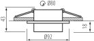 Kanlux GU10, 43x92 mm, fehér, alumínium házas, szögletes spot lámpatest, LONVI