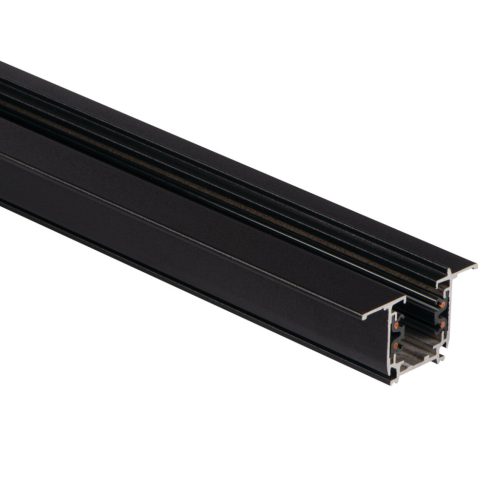 Kanlux TEAR N R-TR 2M-B sín süllyesztett, 36x58x2000 mm, fekete, alumínium ötvözet – vezetősín rendszer tartozék