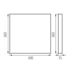 Kanlux 49W, 6300 lm, 4000K, fehér, fém házas, 600x600 mm, természetes fehér lineáris LED lámpatest, OFIS RST LED DALI N1 - 50°-os sugárzási szöggel