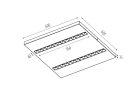 Kanlux 49W, 6300 lm, 4000K, fehér, fém házas, 600x600 mm, természetes fehér lineáris LED lámpatest, OFIS RST LED DALI N1 - 50°-os sugárzási szöggel
