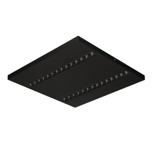 Kanlux 39W, 4800 lm, 3000K, fekete, fém házas, 600x600 mm, meleg fehér lineáris LED lámpatest, OFIS RST LED N1 - 50°-os sugárzási szöggel