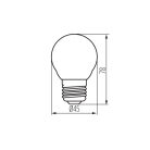 Kanlux XLED G45 6W, 806 lm, 4000K, 320°, E27, természetes fehér LED fényforrás - hagyományos izzó alakú, széles fényeloszlás