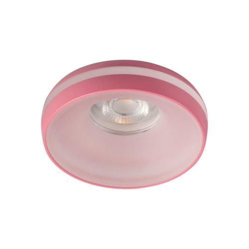 Kanlux Ø96 mm, GU10, IP20, rózsaszín színű, alumínium házas, kerek spot lámpa keret, ELICEO