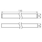 Kanlux 18W, 2140 lm, 3000K, ezüst, alumínium házas, meleg fehér LED lineáris lámpatest, AL-MS-NT - 50 000 h élettartam