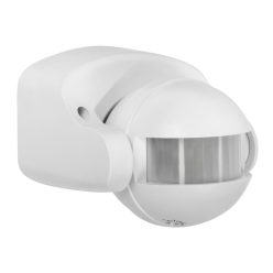   Kanlux ALER JQ‑30‑W, fehér, műanyag, 75×97 mm – PIR mozgásérzékelő, 12 m hatótávolsággal, 160° vízszintes tartománnyal, 8 s–8 min világítási idővel