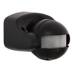   Kanlux ALER JQ‑30‑B, fekete, műanyag, 75×97 mm – PIR mozgásérzékelő, 12 m hatótávolsággal, 165° vízszintes tartománnyal, 8s–5min világítási idővel